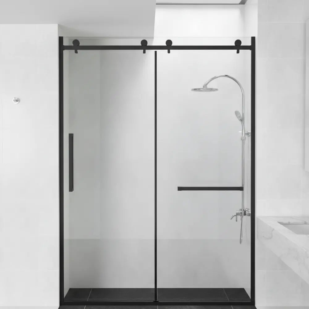 Glass Shower Door for Bathtub - 60x59, 8mm Tempered Safety Glass, 304 SS (ZM6059)