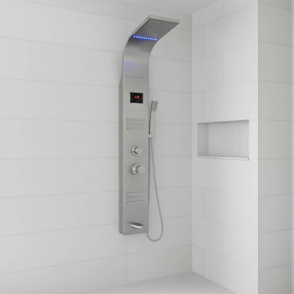 Luxury Shower Panel with Water Monitor and LED Screen (KM6214)