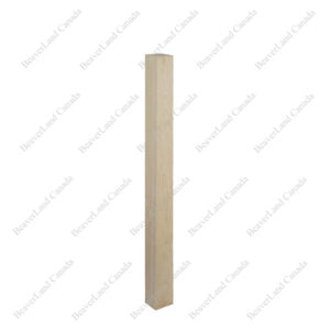 Plain Square Post (No Cap, No Trim) Solid Maple Available in 3”, 3-1/2” (PP203)