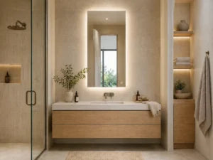 Marlen - Aqua Mirrors Rectangular Frameless Back-lit LED Mirror