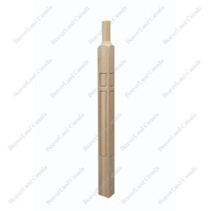(F8) Pin-Top Newel Post (Round Post) 2 3/4”*2 3/4”*44” Red Oak 4Pcs/Box (NMRT101-1268)