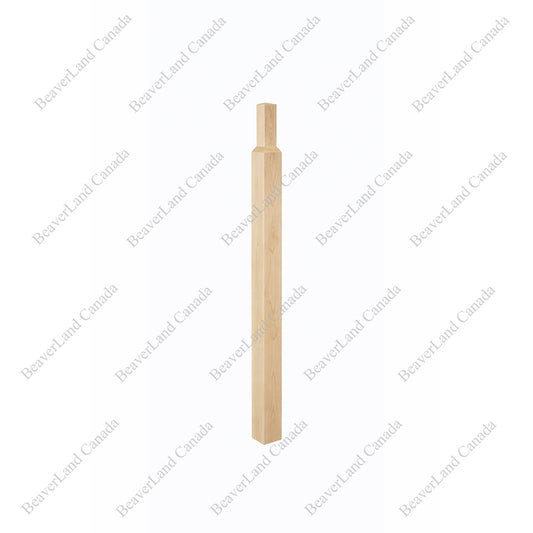 Pin-Top Newel Post Plain (Square Head) 2-3/4”*2-3/4”*44” Maple 4Pcs/Box (NMST201-1260)