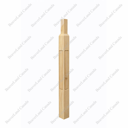 Pin-Top Newel Post Plain (Square Head) 2-3/4”*2-3/4”*44” Maple 4Pcs/Box (NMST201-1267)
