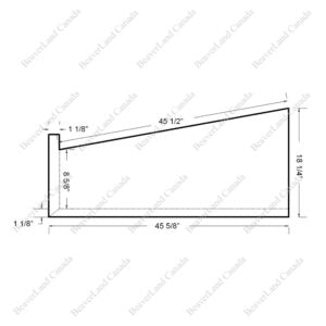 Standard Pie Shape Square Edge With the Return Open Left Maple 76pcs/skid (ST201-PL)