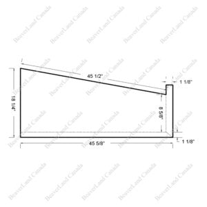 Standard Pie Shape Square Edge With the Return Open Right Maple 76pcs/skid (ST201-PR)