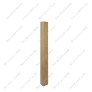 Plain Square Post (No Cap, No Trim) Solid White Oak Available in 3”, 3-1/2”, 4” (PP303)