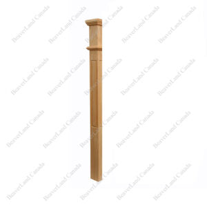 F1267 Embosed 3 1/2”*48” Half Post Red Oak 10Pcs/Pack (HPM103)