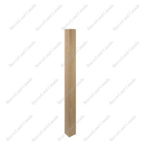 Plain Square Post (No Cap, No Trim) Solid Red Oak Available in 3”, 3-1/2”, 4” (PP103)