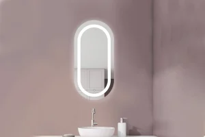 Sandy - Aqua Mirrors Pill-shaped Frameless Front-lit LED Mirror