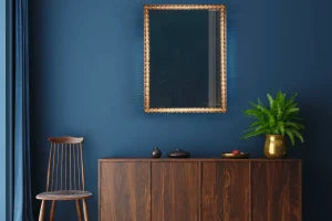 Scarlett - Aqua Mirrors Rectangular Crystal Framed Ambient LED Mirror