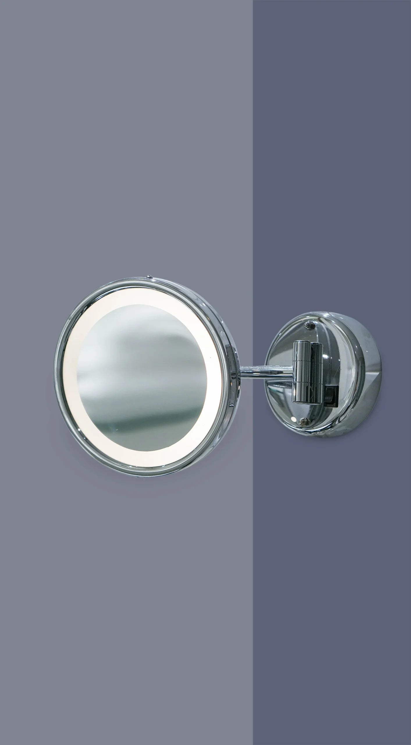 Serena Collection - Aqua Mirrors Wall-retractable Round Framed Vanity LED Mirror
