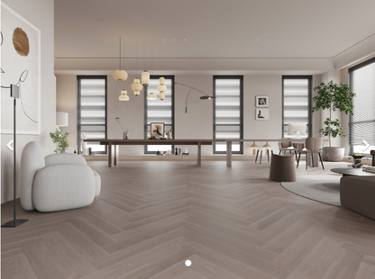 Silver Stone - Vidar Herringbone 5" x 3/4" American Oak Engineered Hardwood T&G