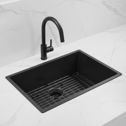 Single Bowl Memo Technology Kitchen Sink 32x18x9.5 with a Drain & Grid (U3218-BM)