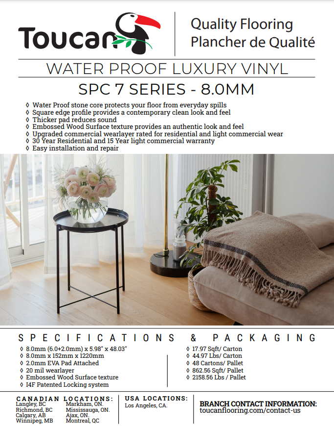 TFSPC706-F Camden - Toucan 7 Series 8mm Vinyl Flooring