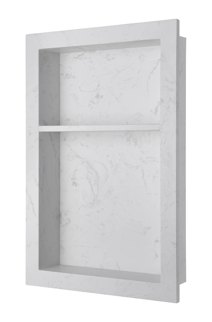 Shower Niche with Shelf - Quartz White (v2) (QW2)