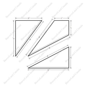 Set of the Triangle and Rhombus Square Edge Left Turn Maple 30pcs/skid (ST201-TL)