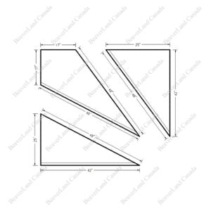 Set of the Triangle and Rhombus Square Edge Right Turn Maple 30pcs/skid (ST201-TR)