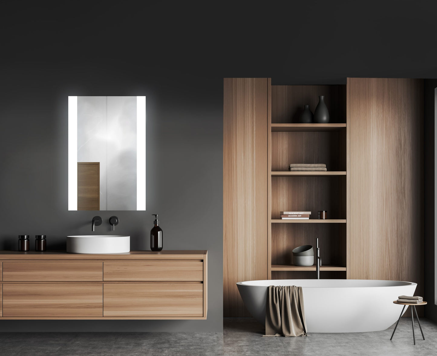 Vibrant ADA Collection - Aqua Mirrors Rectangular Frameless Back-lit LED Mirror
