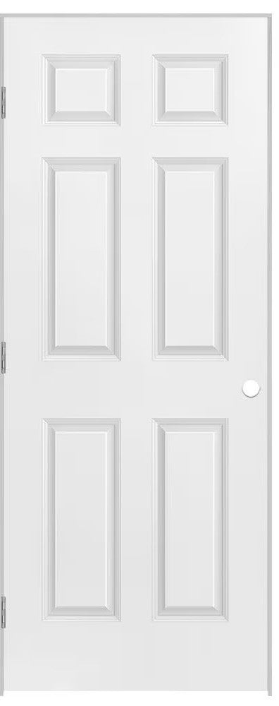 F&D Pre-Hung 6 Panel Textured Hollow Door (00661)