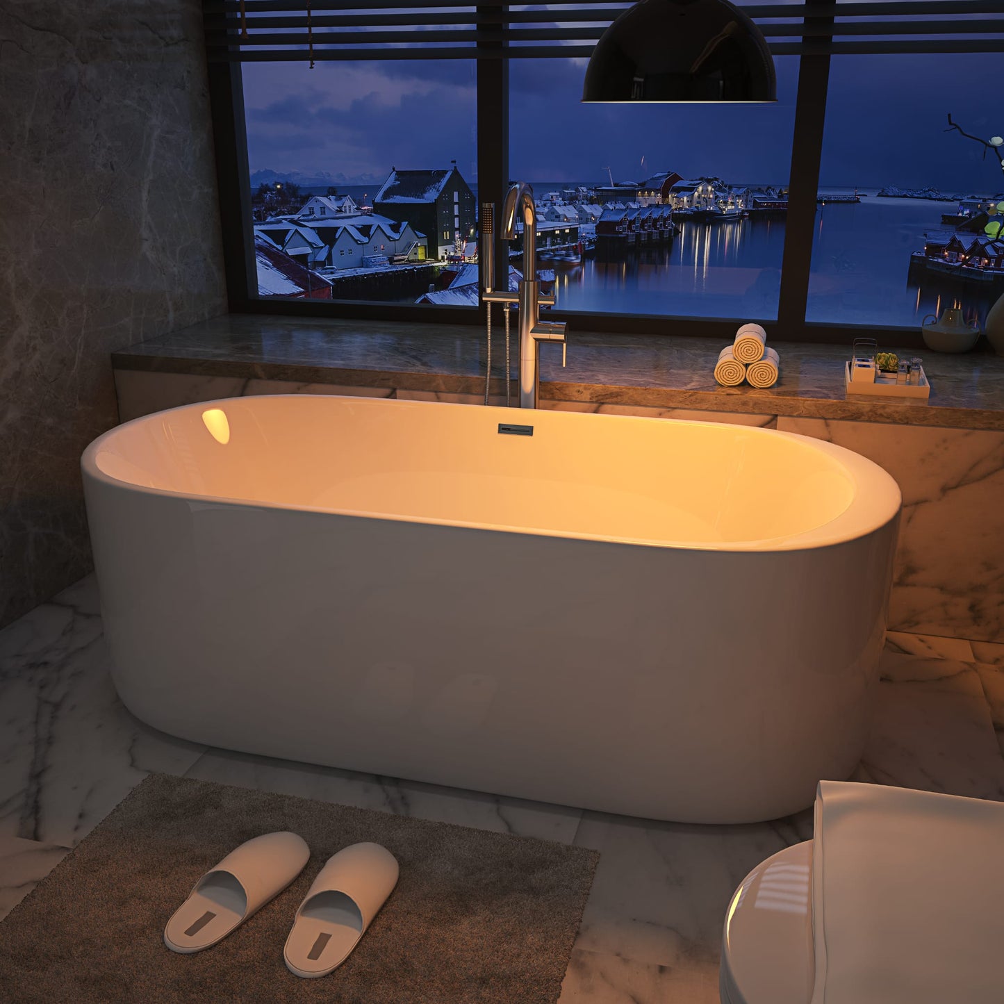 F&D RL-MF-1205 Free Standing Bath Tub 67" Inches - Floor & Decor