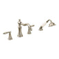 Moen TS21104NL- Weymouth Two-Handle Diverter Roman Tub Faucet Includes Hand Shower, Nickel