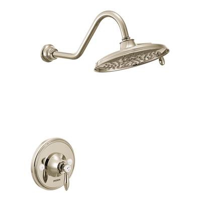 Moen TS32102NL- Weymouth Posi-Temp Shower Trim Kit, Valve Required, including 9-Inch 2-Spray Rainshower, Polished Nickel