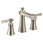 Moen TS6984BN- Flara Two-Handle 8 in. Widespread Lever Handle Bathroom Faucet Trim Kit, Valve Required, Brushed Nickel