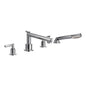 Moen TS93004- Arris 2-Handle Deck Mount Modern Roman Tub Faucet Trim Kit, Valve Required, Including Single Function Handshower, Chrome