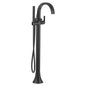 Moen S3105BL- Doux 1-Handle Floor Mount Bath Filler with Hand Shower in Matte Black
