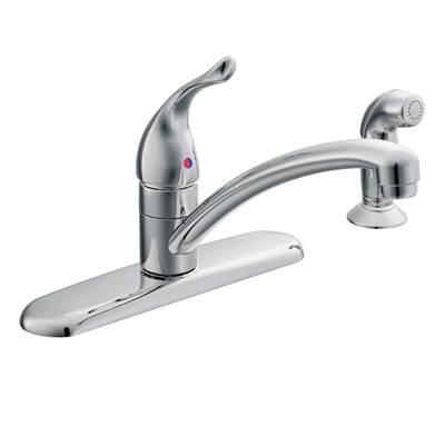 Moen 7430- Chateau Single-Handle Standard Kitchen Faucet with Side Sprayer in Chrome