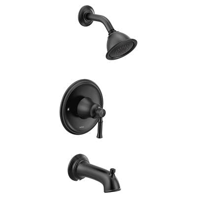 Moen T2183EPBL- Dartmoor 1-Handle Eco-Performance Posi-Temp Tub And Shower Trim Kit In Matte Black