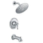 Moen T2283EP- Dartmoor Posi-Temp Rain Shower 1-Handle Tub and Shower Faucet Trim Kit in Chrome (Valve Not Included)