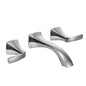 Moen T6906- Voss Wall Mount 2-Handle Low-Arc Lavatory Faucet Trim Kit in Chrome (Valve Not Included)