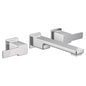 Moen TS6731- 90 Degree Two-Handle Wall Mount Bathroom Faucet Trim, Valve Required, Chrome