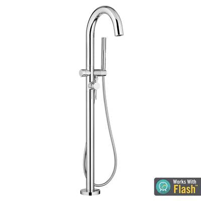 American Standard T064951.002 - Contemporary Round Freestanding Bathtub With Lever Handle Faucet For Flash® Rough-In Valve