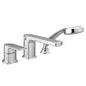 Moen T937 - Rizon Chrome One-Handle Low Arc Roman Tub Faucet Includes Hand Shower