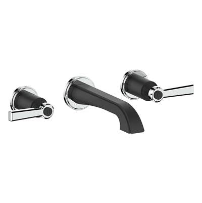 Vogt BF.Z1.1500.CB- Zehn Wall Mount Lavatory Faucet without Pop-Up Chrome Matte Black