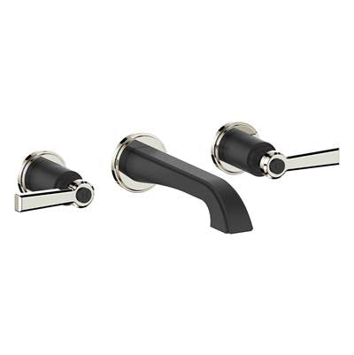 Vogt BF.Z1.1500.PB- Zehn Wall Mount Lavatory Faucet without Pop-Up Polished Nickel Matte Black