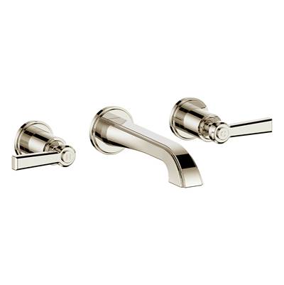 Vogt BF.Z1.1500.PN- Zehn Wall Mount Lavatory Faucet without Pop-Up Polished Nickel
