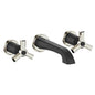 Vogt BF.Z3.1500.PB- Zehn Wall Mount Lavatory Faucet without Pop-Up Polished Nickel Matte Black