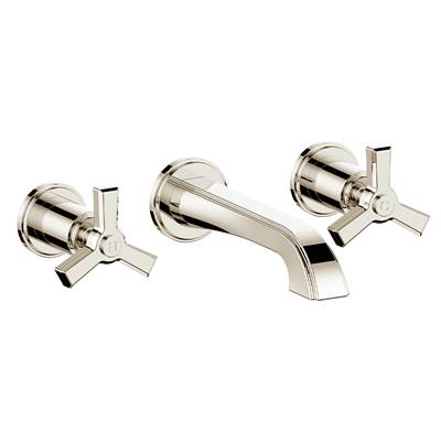 Vogt BF.Z3.1500.PN- Zehn Wall Mount Lavatory Faucet without Pop-Up Polished Nickel