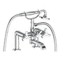 Vogt BF.Z3.2000.CC- Zehn Deck Mount Tub Filler Chrome