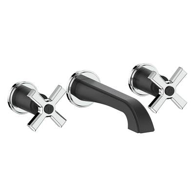 Vogt BF.Z4.1500.CB- Zehn Wall Mount Lavatory Faucet without Pop-Up Chrome Matte Black