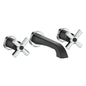 Vogt BF.Z4.1500.CB- Zehn Wall Mount Lavatory Faucet without Pop-Up Chrome Matte Black