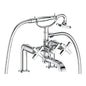 Vogt BF.Z4.2000.CC- Zehn Deck Mount Tub Filler Chrome