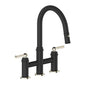Vogt KF.17ZN.1112.PB- Zehn Bridge Kitchen Faucet Polished Nickel Matte Black