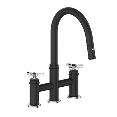 Vogt KF.17ZN.1312.CB- Zehn Bridge Kitchen Faucet Chrome Matte Black