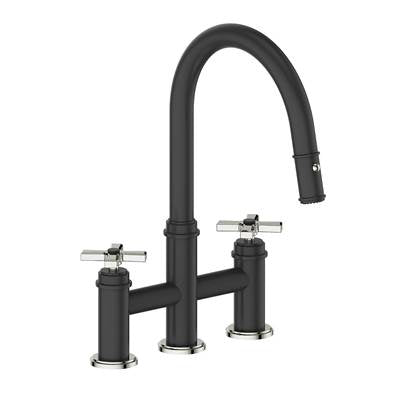 Vogt KF.17ZN.1412.PB- Zehn Bridge Kitchen Faucet Polished Nickel Matte Black