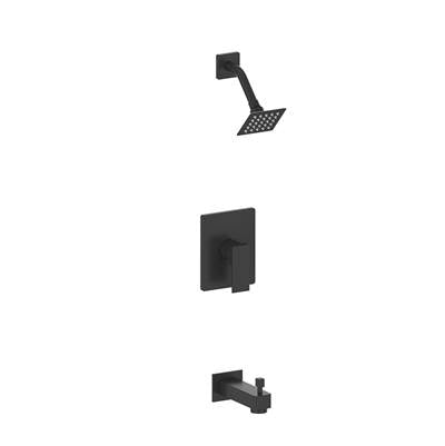 Vogt SET.AP.110.400.MB- Kapfenberg 1-Way Pressure Balanced Set - Showerhead and Handheld Matte Black