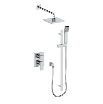 Vogt SET.AP.210.210.CC- Kapfenberg 2-Way Pressure Balanced Set - Rainhead and Handheld Chrome